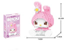 Hello Kitty Kuromi Building Block Set: Enchanting Sanrio Decor & Puzzle Fun  ourlum.com With Box-My Melody  