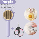 Pet Grooming Brush: Skin-friendly Massage Needles, Upgraded Cat Care  ourlum.com Purple Set As pic  