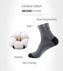 Men's Bamboo Fiber Socks - 5 Pairs of Breathable, Deodorant Comfort