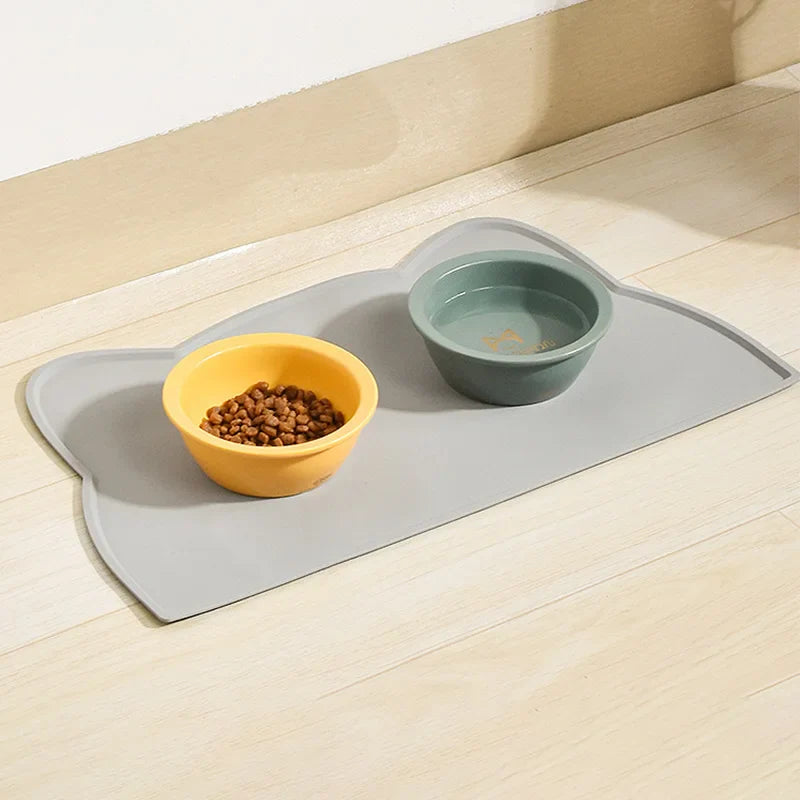 Silicone Pet Mat: Waterproof Dog Cat Bowl Feeder Tray Placemat  ourlum.com   