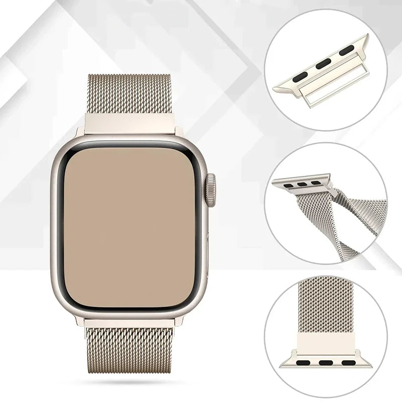 Milanese Strap For Apple Watch Bands 44mm 40mm 45mm 49mm 41mm 38mm 42 44mm Bracelet IWatch Series 9 3 6 5 SE 7 8 Ultra 2 Strap