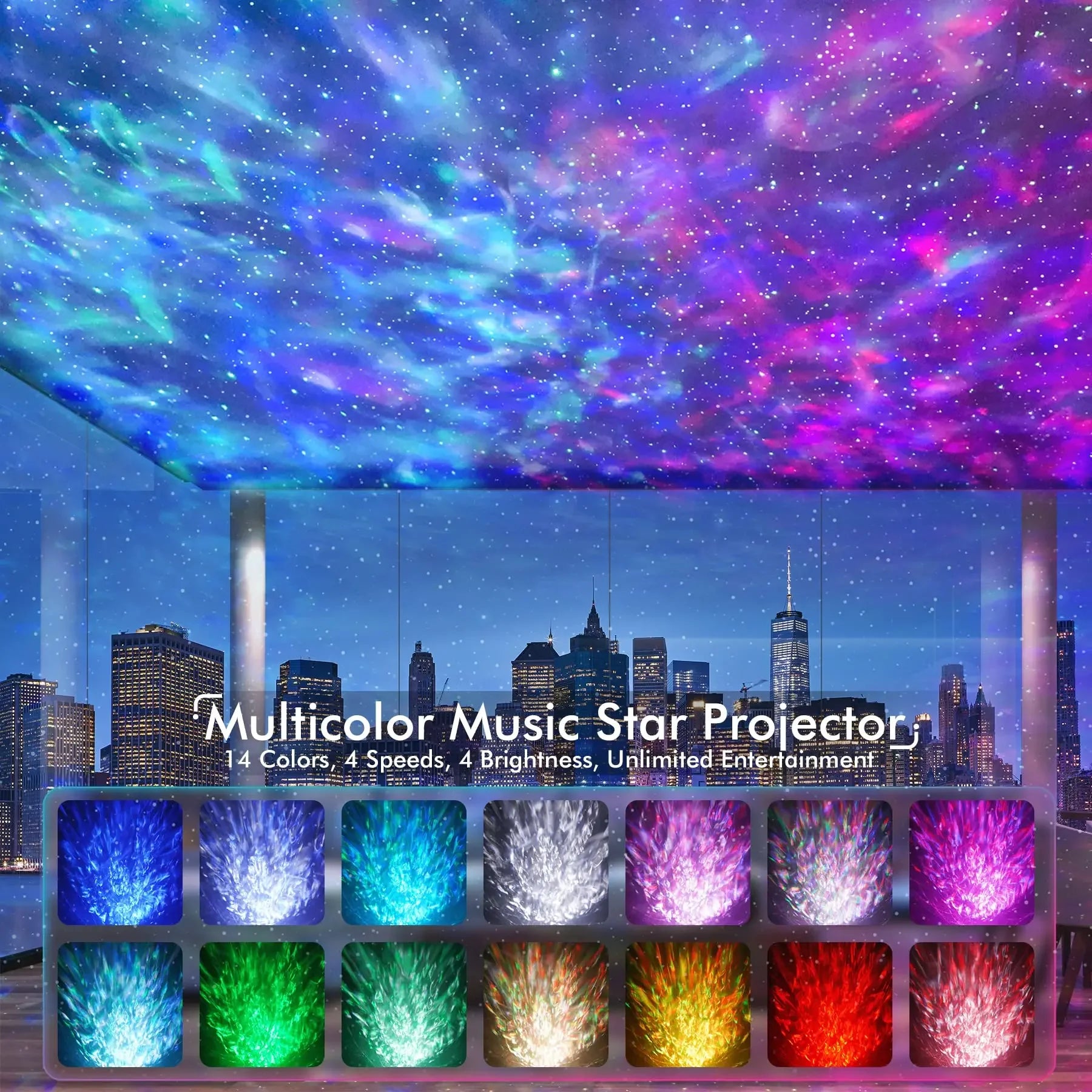 DinoStar Galaxy Projector with Bluetooth Speaker and White Noise Machine for Kids Room  ourlum.com   