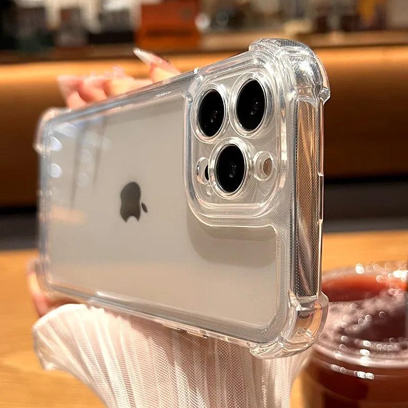 Elevate Your iPhone Experience with the Stylish Shockproof Transparent Case for iPhone Models  ourlum.com   