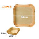 Air Fryer Parchment Paper Liners - Pack of 50/100 - Oil-Proof Non-Stick Mats for Oven Baking  ourlum.com 50PCS Square  