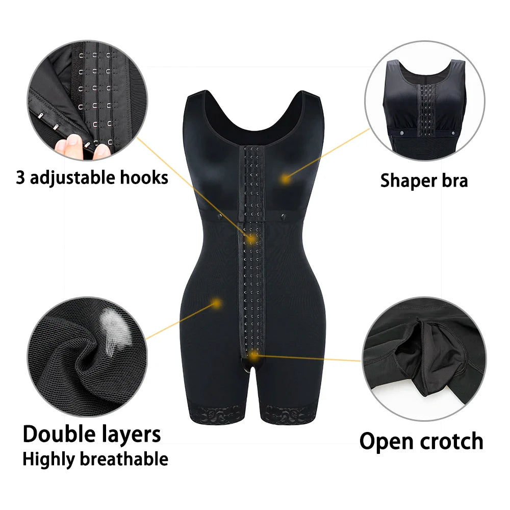 Ultimate Curve-Shaping Full Body Corset Bodysuit for Postpartum Support and Confidence