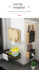 Punch-Free Storage Rack Wall-Mounted Tool For Kitchen