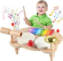 10-in-1 Montessori Musical Toy Drum Set for Kids Fun