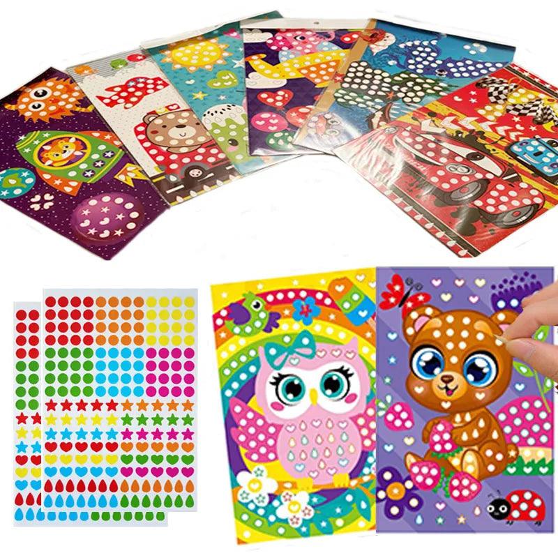 Children's Dot Coloring Book: Interactive Cartoon Animal Mosaic Puzzle Kit  ourlum.com   