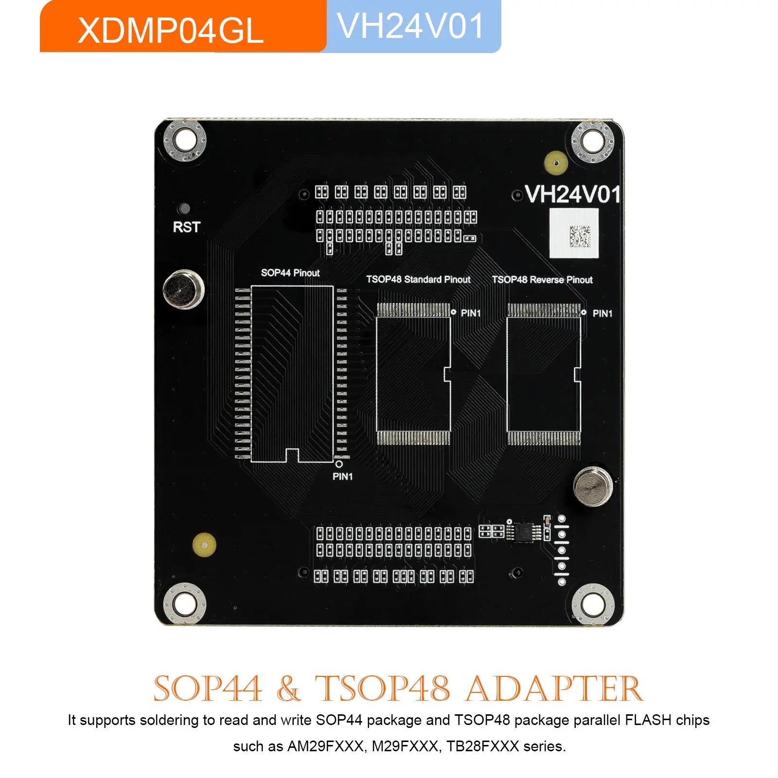 Xhorse XDMP04GL XDMP05GL XDMP06GL XDMP07GL VH24 SOP44&TSOP48 VH29 EEPROM&FLASH VH30 SOP44 VH31 TSOP48 Adapters for Multi-Prog