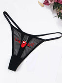 Sultry Mesh Thong Lingerie Femme Fatale Seduction Wear