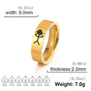 Bold Urban Middle Finger Stickman Ring Edgy Jewelry Gift