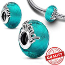 Colorful Heart Murano Glass Charm - Sterling Silver Pandora Jewelry Piece  ourlum.com LLZ038  