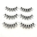 NEW 3D Mink Lashes Natural short Full Strip Lashes Transparent terrier Short Mink Lashes Style False Eyelashes  ourlum.com 3pairs LX01  