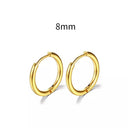 Simple Stainless Steel Hoop Earrings for Cartilage Piercings