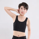 Chest Breast Binder Trans Crop Top Bandage Zipper Bra Tank