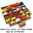 Food City Friend Building Blocks Set: Culinary Creativity Exploration  ourlum.com 30 basket and food  