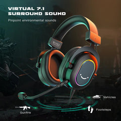 Fifine RGB Gaming Headset: Enhanced Surround Sound & Custom EQ for Gamers