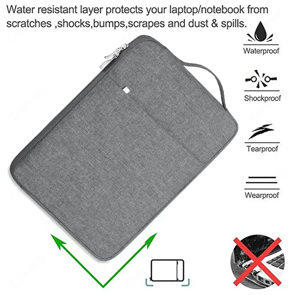 HP Waterproof Laptop Sleeve: Shockproof Portable Notebook Cover & Bonus Pocket  ourlum.com   