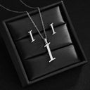 Fashion Stainless Steel Alphabet Initial Necklace Set For Women