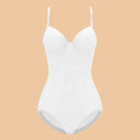 Silky Underwire White Bodysuit Shapewear for Women - Comfort & Confidence Boost