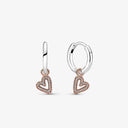 925 Sterling Silver Crystal Stud Earrings Set with Rose Gold Crown Heart Infinity Bee Design  ourlum.com 37  