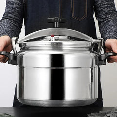 Large Capacity Aluminum Alloy Pressure Cooker - Safe & Efficient Cooking for Home Chefs (5-18L)