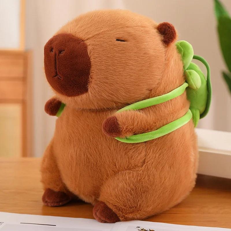 Fluffy Capybara Plush Doll with Tortoise Stuffed Toy: Soft Kawaii Juguetes Home Decor  ourlum.com   