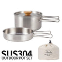 NOBANA Stainless Steel Camping Cookware Set Lightweight Pot Kit