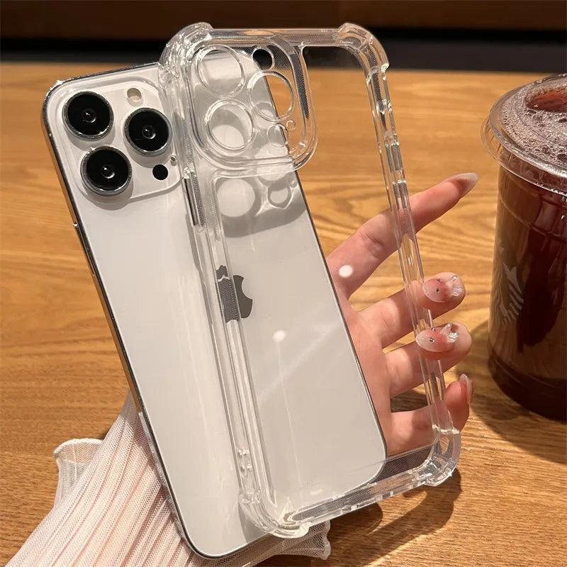 Elevate Your iPhone Experience with the Stylish Shockproof Transparent Case for iPhone Models  ourlum.com   