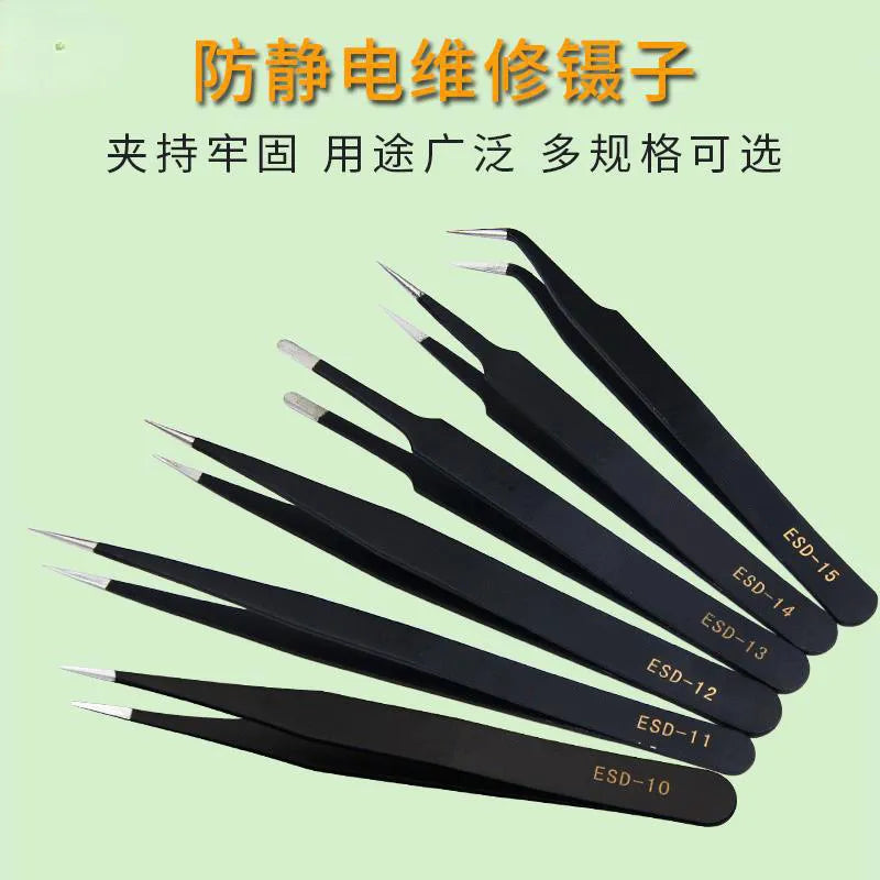 Stainless Steel Fine Pointed Precision Tweezers - Industrial Soldering Tool  ourlum.com   