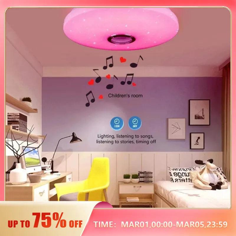 Modern Smart Bluetooth Music Ceiling Light: Color Changing Home Lighting  ourlum.com   