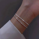 Elegant Silver Gypsophila Bracelet Sparkling Adjustable Jewelry