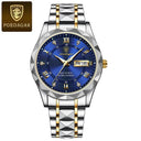 POEDAGAR Men's Luxury Stainless Steel Quartz Watch Design