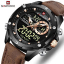 NAVIFORCE Military Watch: Stylish Waterproof Wristwatch, Dual Display Timekeeping  ourlum.com   