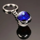 Creative 12 Constellation Key Ring Time Stone Keychain