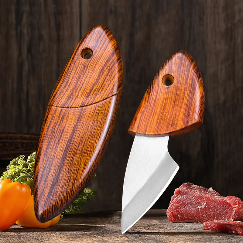 Compact Hand-Forged Stainless Steel Kitchen Knife Set