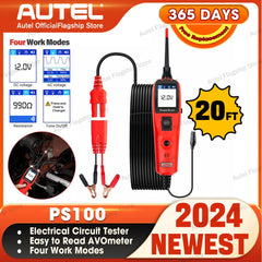 Autel PowerScan PS100 Automotive Electrical Diagnostic Tool and Circuit Tester Kit for 12V/24V Systems