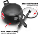 6.5L Hard Anodised Pressure Cooker Efficient Cooking Easy Stirring