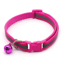 Colorful Reflective Pattern Pet Collar with Bell for Small Pets  ourlum.com PURPLE  