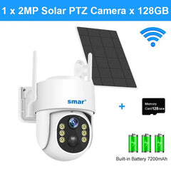 Solar-Powered 4MP PTZ IP Security Camera with Remote Monitoring & Night Vision