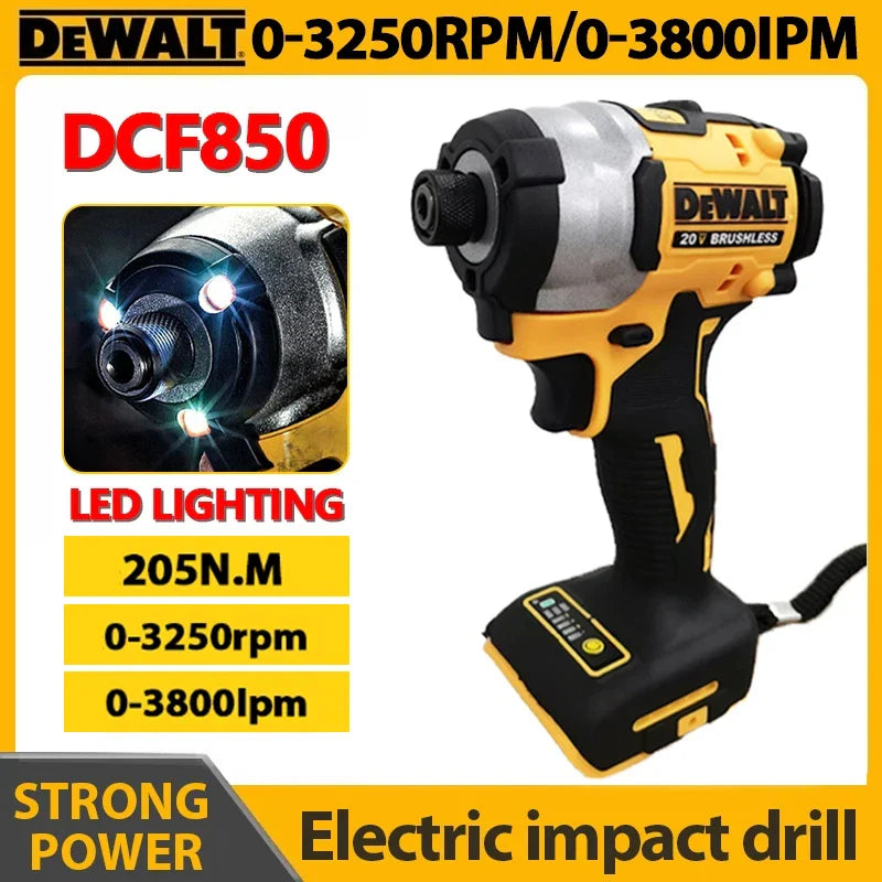 DEWALT DCF850 20V Cordless Impact Driver - High Torque Brushless Screwdriver