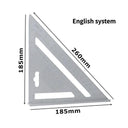 7-Inch Triangle Ruler: Ultimate Carpenter Tool for Precise Measurements  ourlum.com Silver English syste  