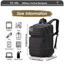 Tactical Backpack 3 Day Assault Pack Molle 38/45L Waterproof