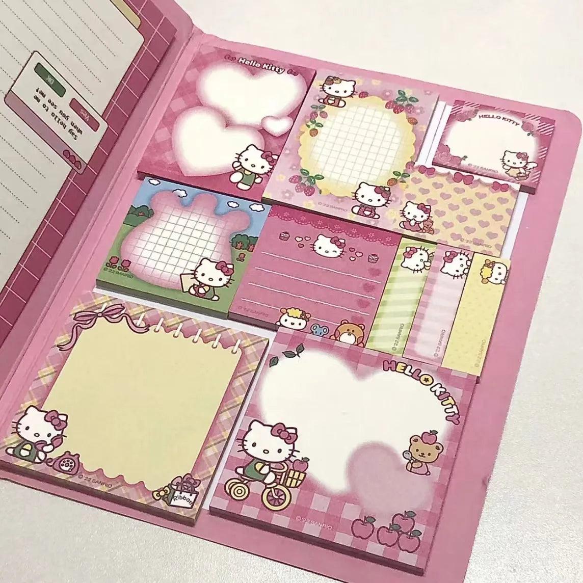 Kawaii Sanrio Hello Kitty Character Notebook Set for Students and Offices  ourlum.com 1Pc Kitty  