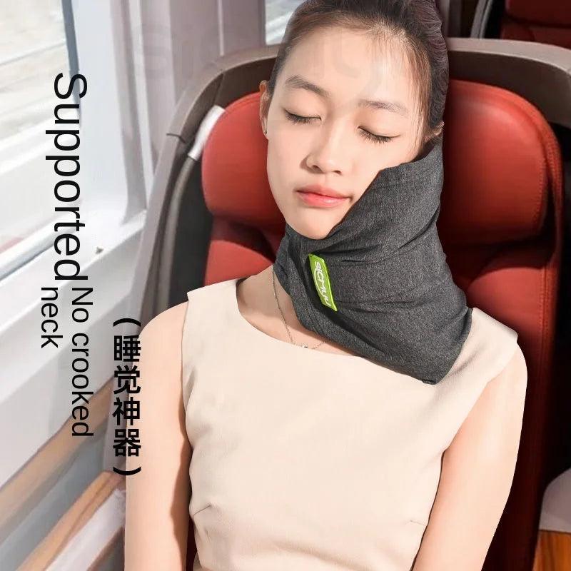 Ultimate Neck Support Memory Foam Travel Pillow for Comfort on Planes, Trains, and Cars