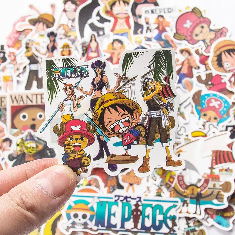 One Piece Luffy Anime Stickers Set - 50/100 Pcs Waterproof Graffiti Decals for Notebook, Skateboard, Laptop, and More  ourlum.com   