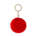 Cute Animal Keychains with Fluffy Fur Ball Bag Pendant