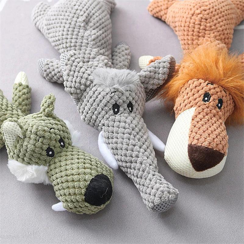 Donkey Shaped Interactive Pet Chew Toy: Soft Plush Outdoor Squeaker Bone Molar  ourlum.com   