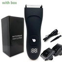 Men's Groin Hair Trimmer Waterproof Wet Dry Groomer Razor