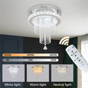 Crystal Chandelier Chrome Ceiling Lamps Led Flush Mount Light